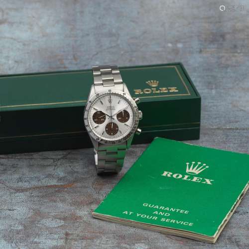 Rolex. A rare stainless steel manual wind chronograph bracel...