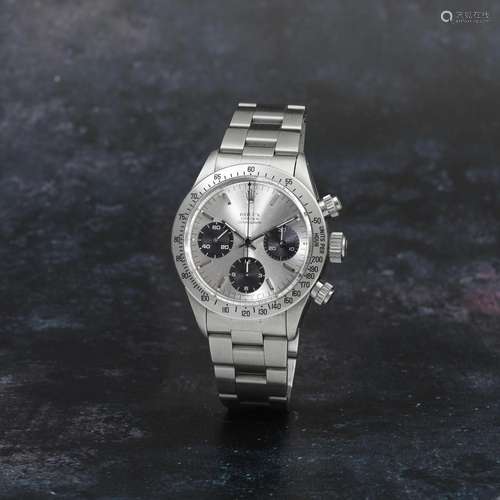 Rolex. A rare stainless steel manual wind chronograph bracel...