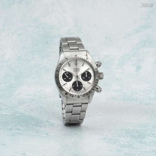 Rolex. A fine stainless steel manual wind chronograph bracel...