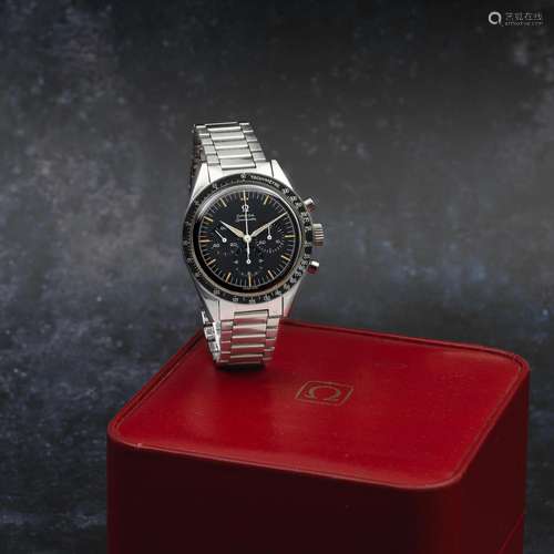 Omega. A stainless steel manual wind chronograph bracelet wa...