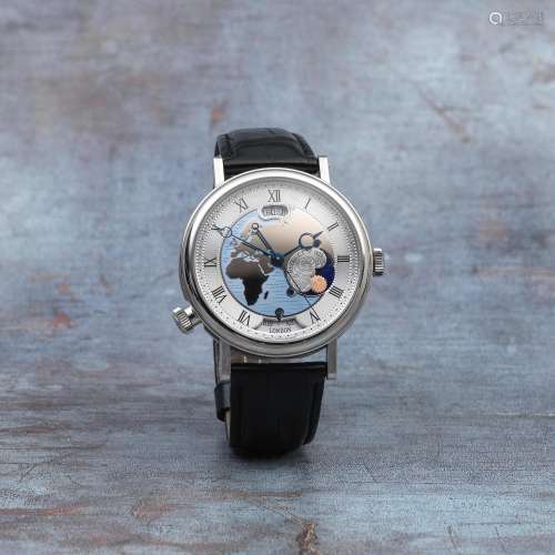 Breguet. A fine platinum automatic calendar wristwatch with ...