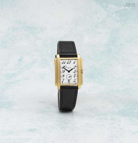 Patek Philippe. An 18K gold manual wind rectangular wristwat...