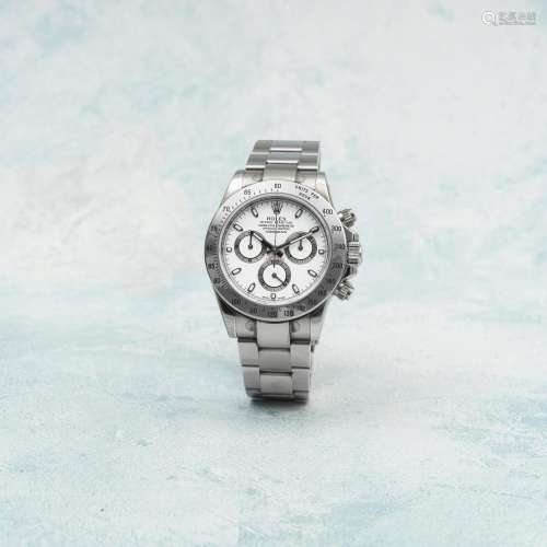 Rolex. A fine and rare stainless steel automatic chronograph...
