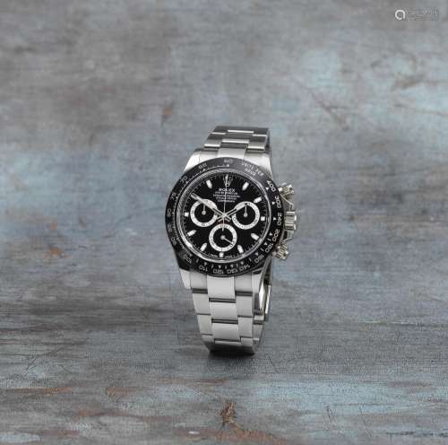 Rolex. A fine stainless steel automatic chronograph bracelet...
