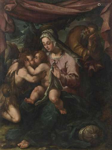 ARTISTA DEL XVI SECOLO Madonna with Child, Saint John