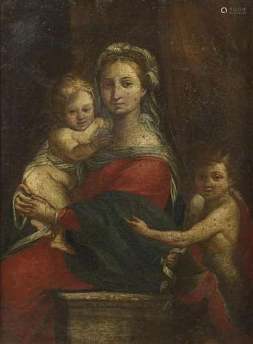 ARTISTA DEL XVII SECOLO Madonna with Child and Saint