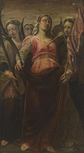 ARTISTA DEL XVII SECOLO The martyrdom of St. Ursula.