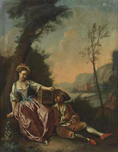 ARTISTA VENETO DEL XVIII SECOLO Gallant scene in a