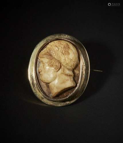 ANTONIO BERINI A sardonic cameo with profile of Mars,