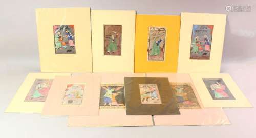 A MIXED LOT OF 10 X JEWISH JUDAICA MINIATURES / PICTURES, Ea...