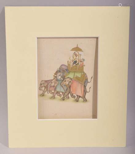 A VERY FINE INDIAN MINIATURE PAINTING ON PAPER, depicting a ...