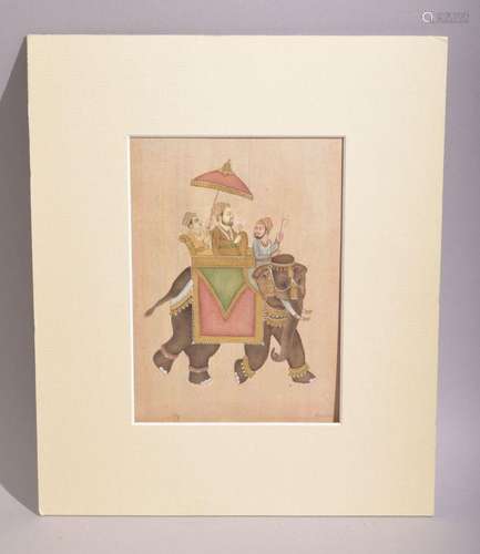 A VERY FINE INDIAN MINIATURE PAINTING ON PAPER, depicting a ...