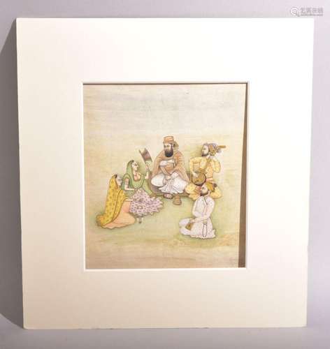 A VERY FINE INDIAN MINIATURE PAINTING ON PAPER, depicting mu...