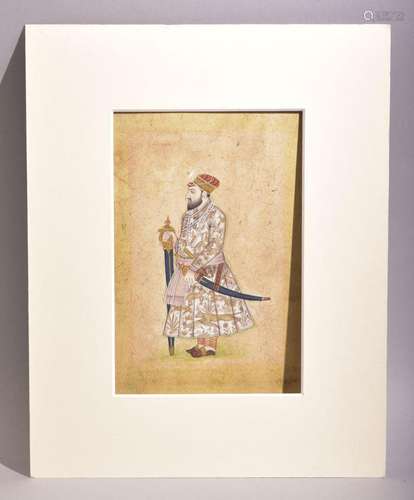 A VERY FINE INDIAN MINIATURE PAINTING ON PAPER, depicting a ...