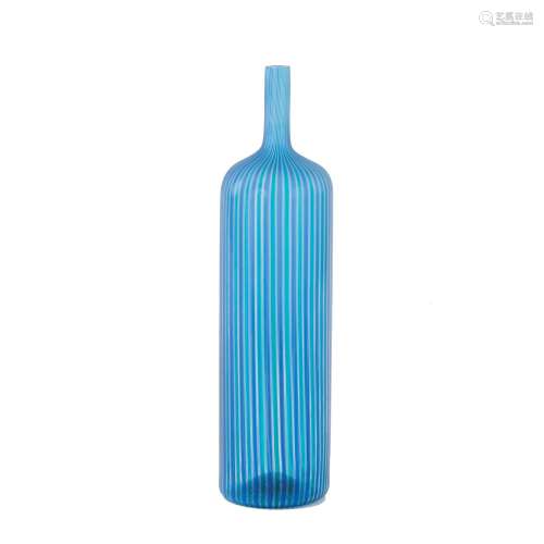 A Venini canne glass vase, designed by Gio Ponti