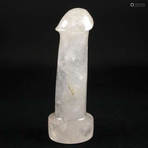 A rock crystal phallus