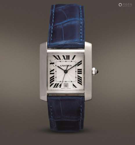 CARTIER - Elegante Tank Francaise automatico in oro bianco 1...