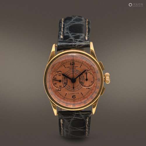 UNIVERSAL GENEVE - Cronografo Compur ref 5656, cassa moneta ...