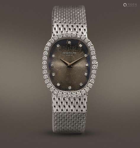 PATEK PHILIPPE - Elegante Ellipse Lady in oro bianco 18k con...