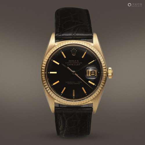 ROLEX - Datejust ref 1601 in oro 18k con quadrante nero indi...