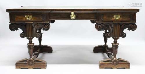 A VICTORIAN WALNUT DESK by MORANT, BOYD & BLANDFORD, 91 ...