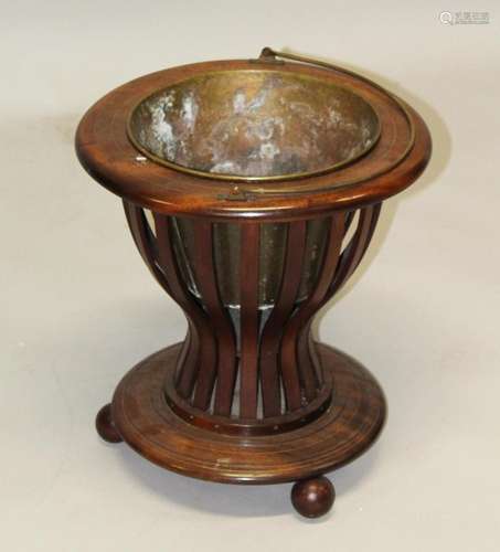 A DUTCH MAHOGANY BUCKET.