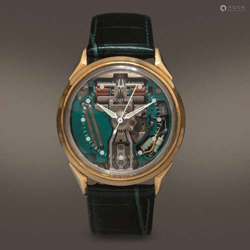 BULOVA - Accutron Spaceview, gold filled 10k con cassa roton...