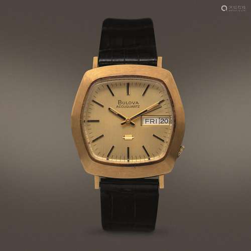 BULOVA - Accuquartz Daydate in oro 18k con cassa di forma, m...