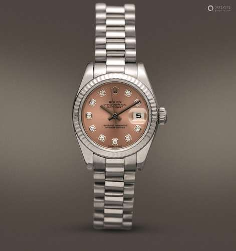 ROLEX - Datejust Lady ref 179179 in oro bianco con ghiera zi...