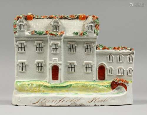 A STAFFORDSHIRE BUILDING 'STANFIELD HALL' 9.5ins l...