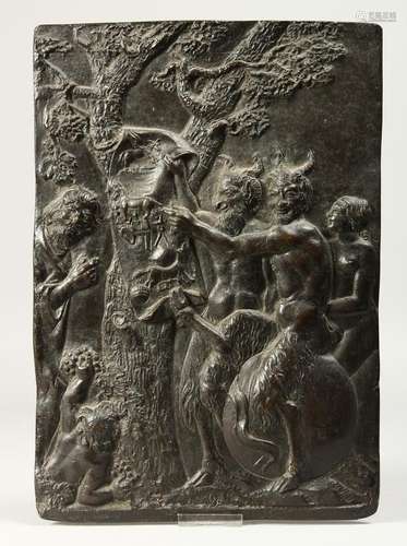 DONATELLO A GOOD BRONZE PLAQUE OF CLASSICAL FIGURES Signed D...