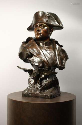 HENRI GODET (1863 - 1937) FRENCH A SUPERB LARGE BRONZE BUST ...