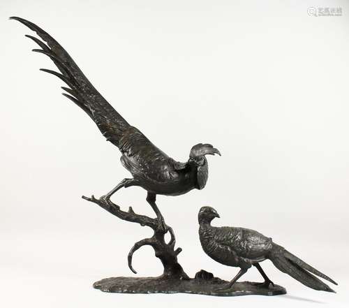 ANTON BUSCHELBERGER (1869-1934) GERMAN A LARGE BRONZE OF TWO...