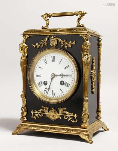 A FRENCH "PENDULE VOYAGE" MANTLE CLOCK by JAPY FRE...