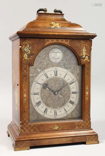 A GEORGE III DESIGN WALNUT CASED BRACKET CLOCK, 20th Century...