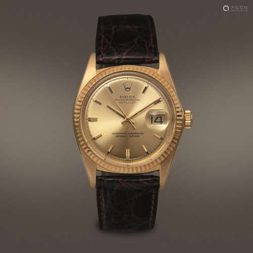 ROLEX - Datejust ref 1601 in oro 18k con quadrante champagne...