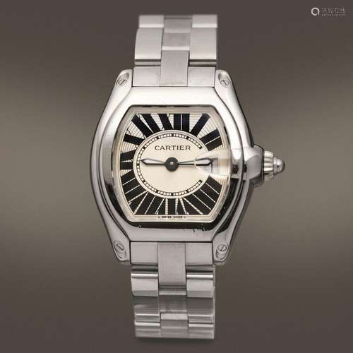 CARTIER - Roadster in acciaio con movimento al quarzo, quadr...