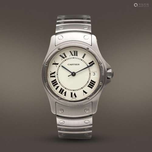 CARTIER - Santos Rondè automatico in acciaio con datario, qu...