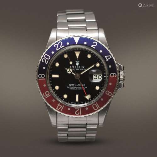 ROLEX - GMT Master Pepsi ref 16750, modello transizionale ve...