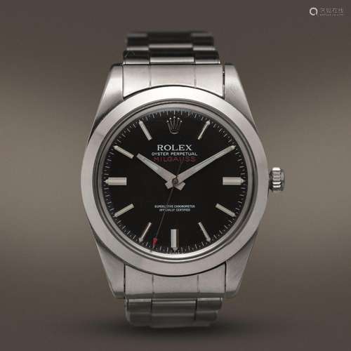 ROLEX - Raro Milgauss ref 1019 vetro plastica, in acciaio co...