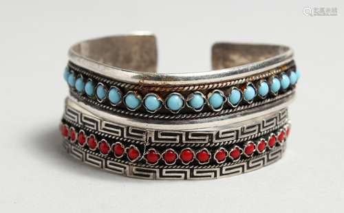 TWO SILVER BRACELETS