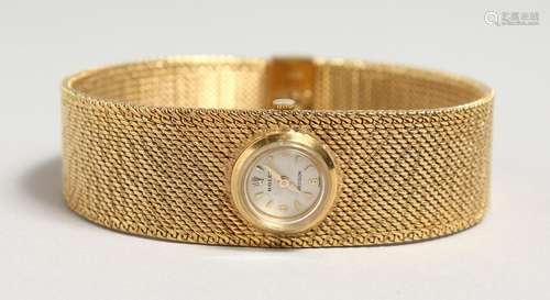 A LADIES 9CT GOLD ROLEX WRISTWATCH. 46gms including movement...