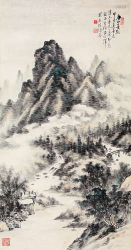 许公泽（1905-1989） 山水 纸本立轴