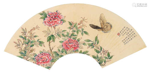 屈贞（1909-1976） 双挖花卉 立轴