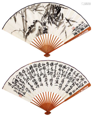 蒲华（1832—1911） 竹石 水墨纸本