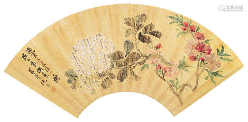 阮元（1764-1849） 花卉 扇面