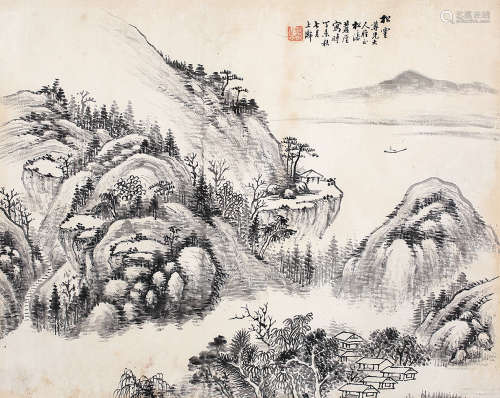 苍崖（1850-1948） 山水 水墨纸本