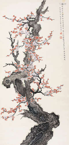 丁辅之（1879-1949） 梅花 纸本立轴