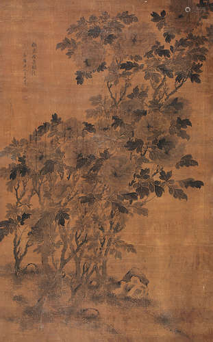 王武（1632-1690） 花卉 绢本立轴