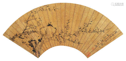 汪启淑（1728-1799） 梅花 扇面